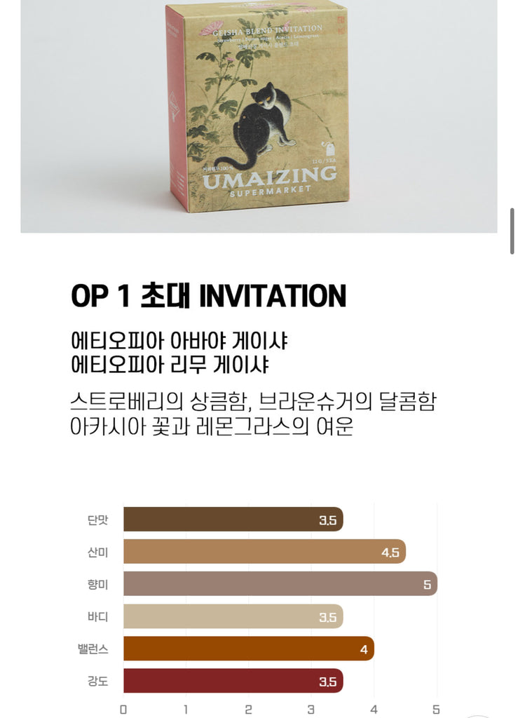 Umazing Supermarket 'Geisha Coffee'