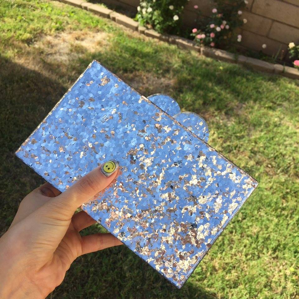 Glitter Evil Eye Hard Case Clutch - Angie&Ash