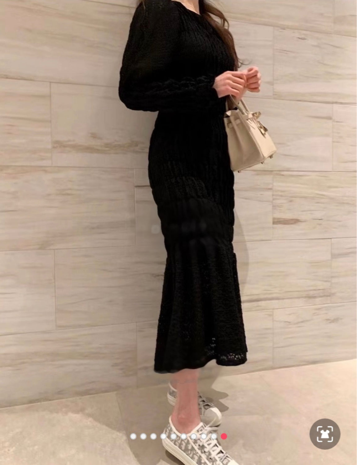 April Ruffle Long Sleeve Mermaid Dress