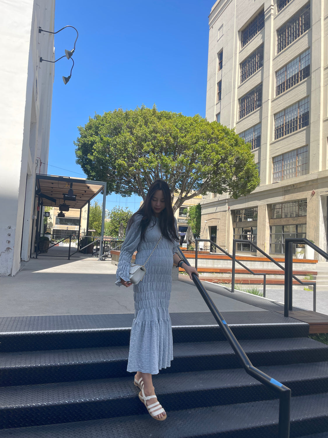 April Ruffle Long Sleeve Mermaid Dress