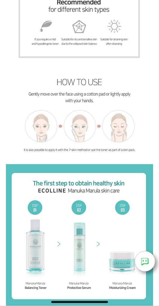 ECOLLINE Manuka Marula Skincare Set