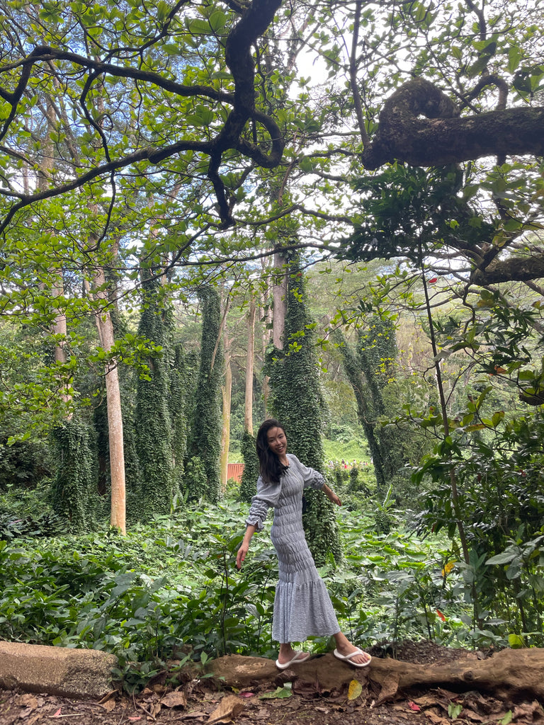 April Ruffle Long Sleeve Mermaid Dress