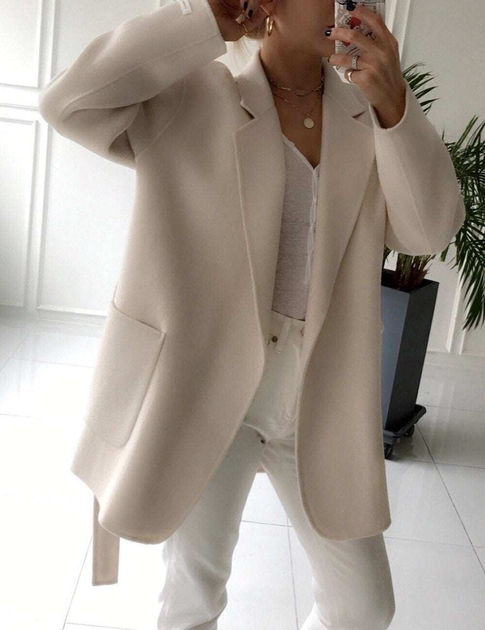 Handmade Wool Half Coat (3 Colors) - Angie&Ash