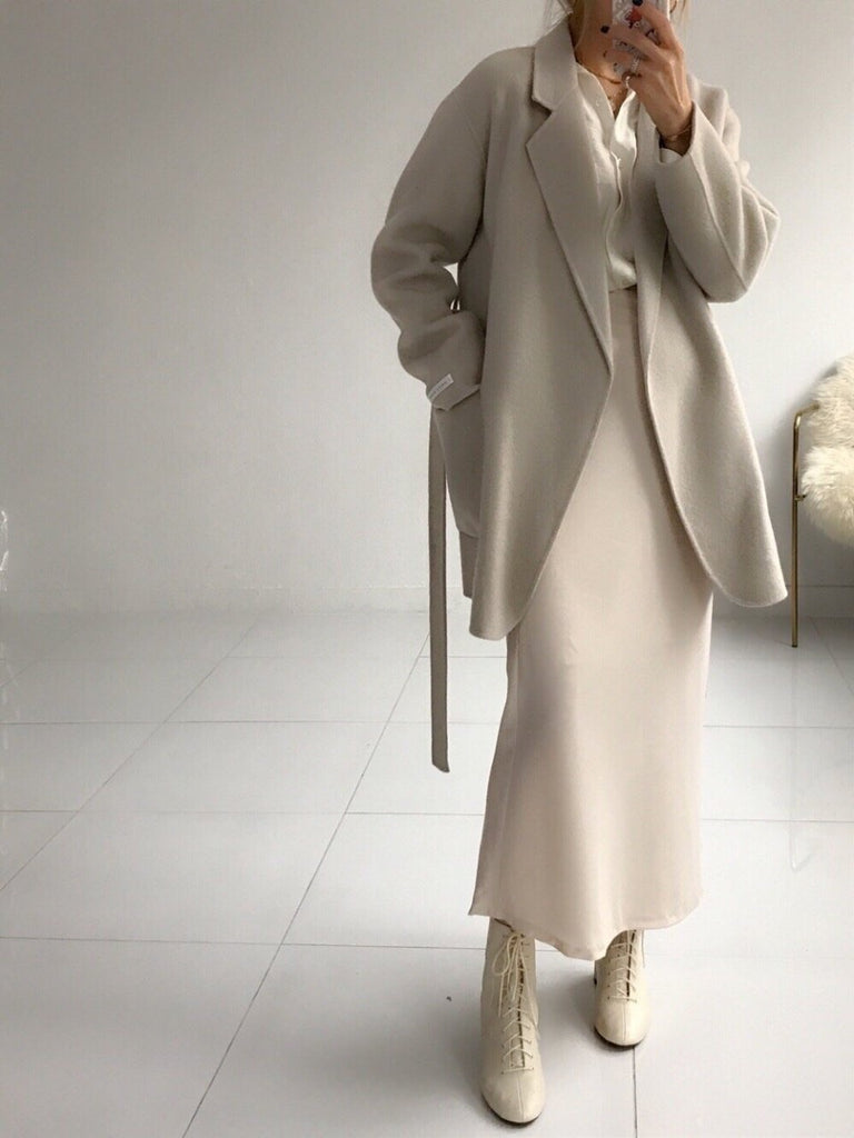 Handmade Wool Half Coat (3 Colors) - Angie&Ash