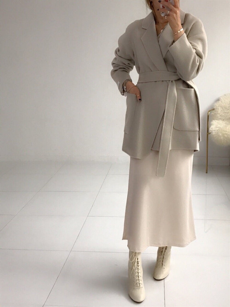 Handmade Wool Half Coat (3 Colors) - Angie&Ash