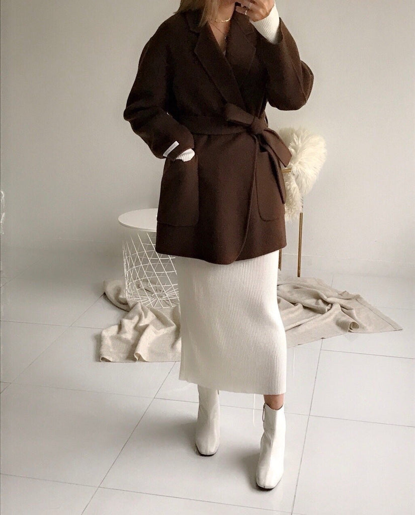Handmade Wool Half Coat (3 Colors) - Angie&Ash